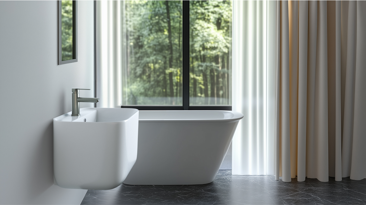 L-344UF 평면붙임 세면기/페데스탈 일체형