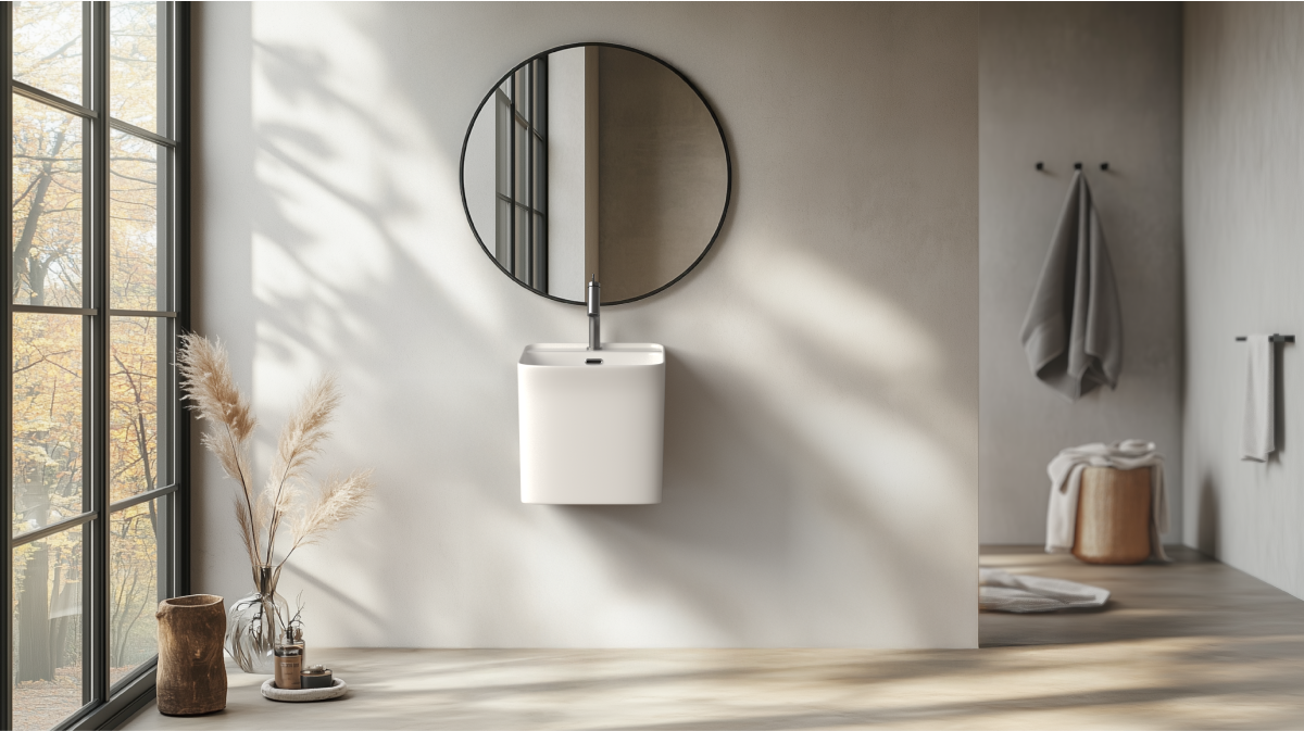 L-340UF 평면붙임 세면기/페데스탈 일체형