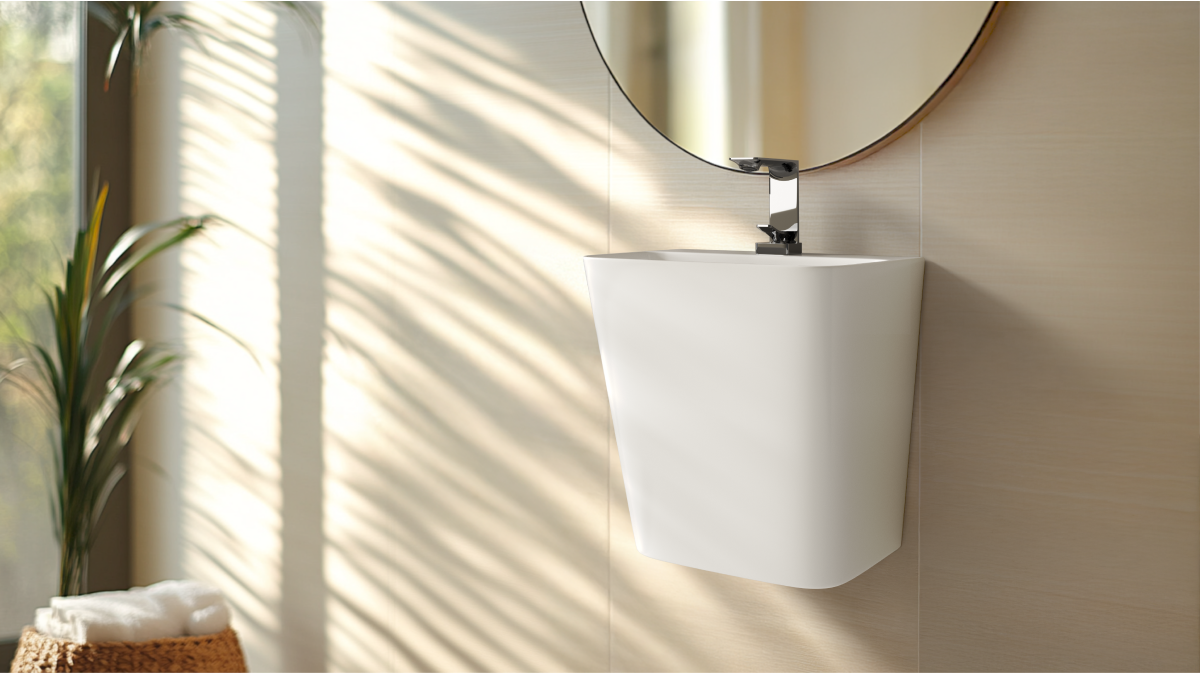 L-341UF 평면붙임 세면기/페데스탈 일체형