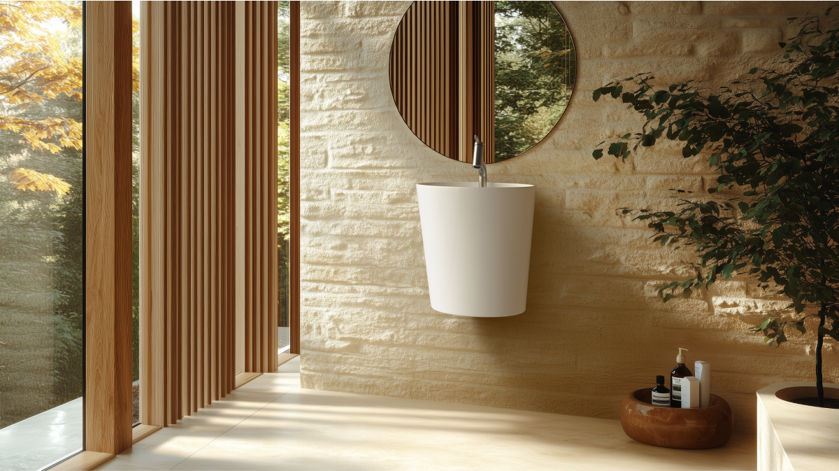 L-331UF 평면붙임 세면기/페데스탈 일체형