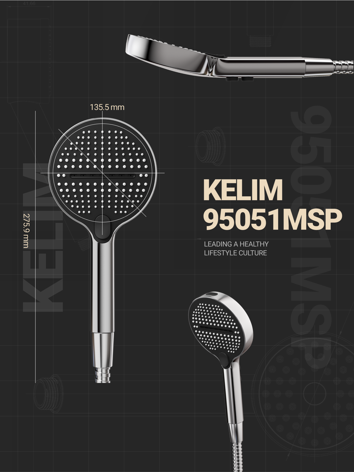 110mm 와이드 헤드로
더 넓고 부드러운 샤워 경험