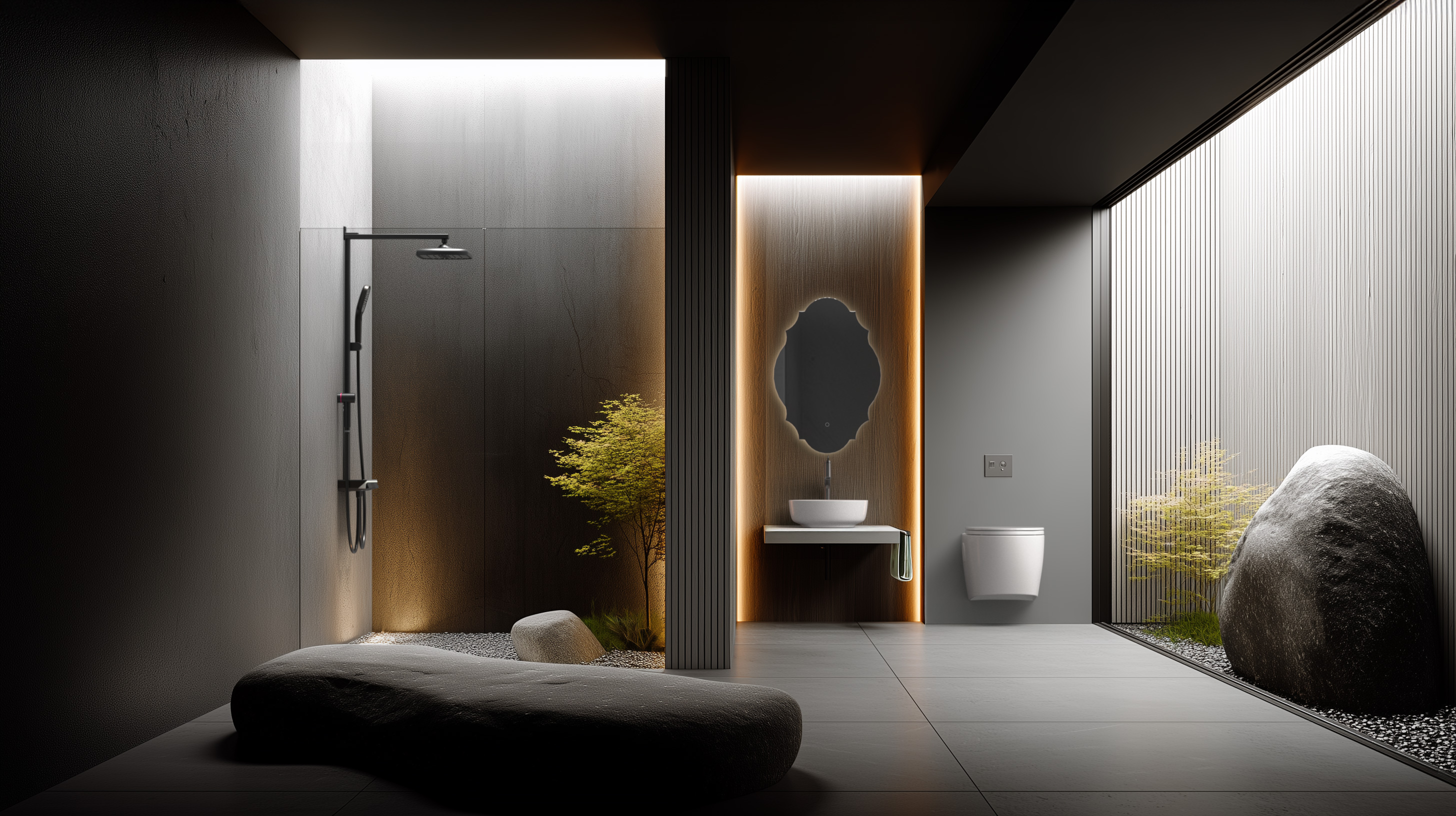 자연과 하나되는 젠 스타일 욕실 공간인 플랜티(PLENTY)