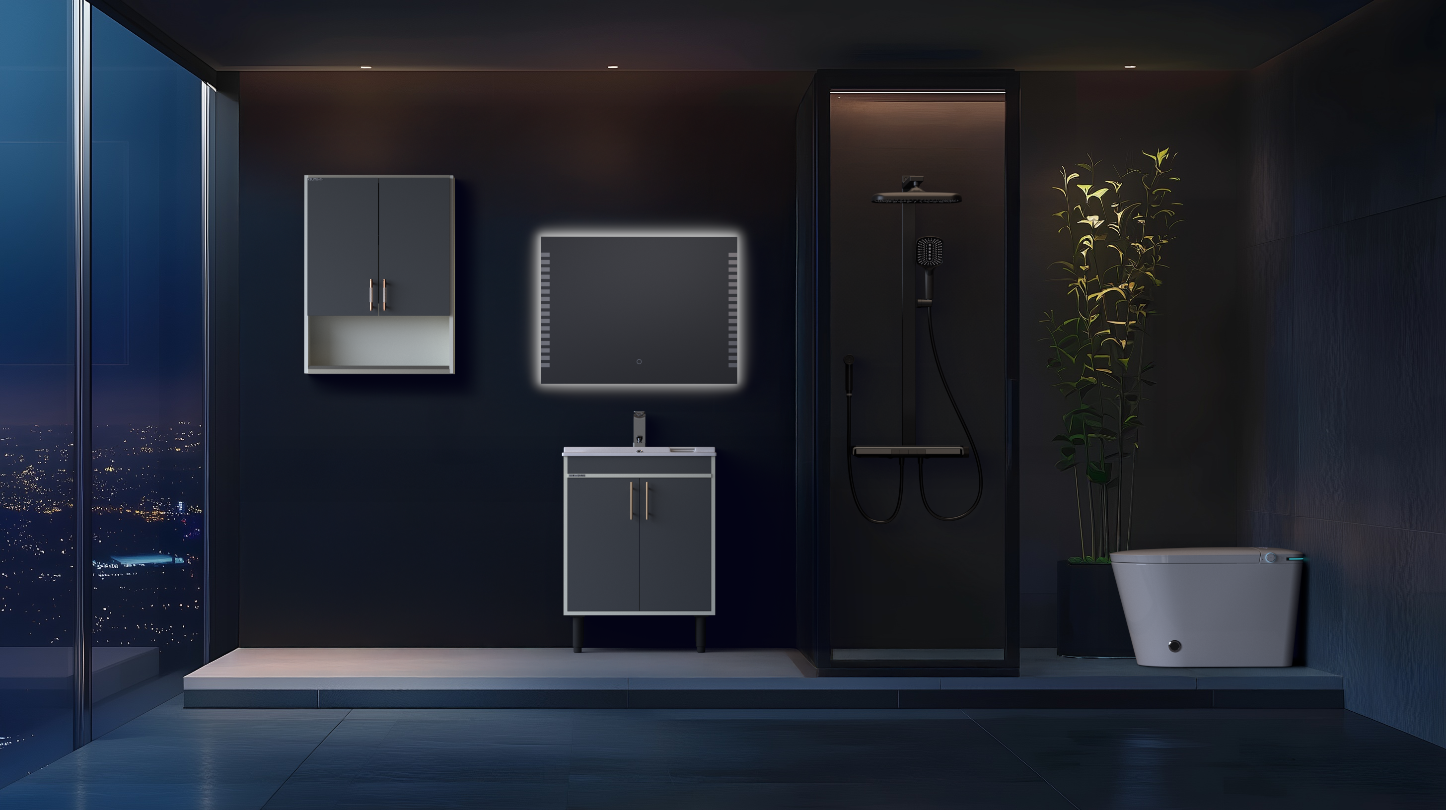 도시 야경을 품은 럭셔리 프라이빗 욕실 공간인 프로바(PROVA)