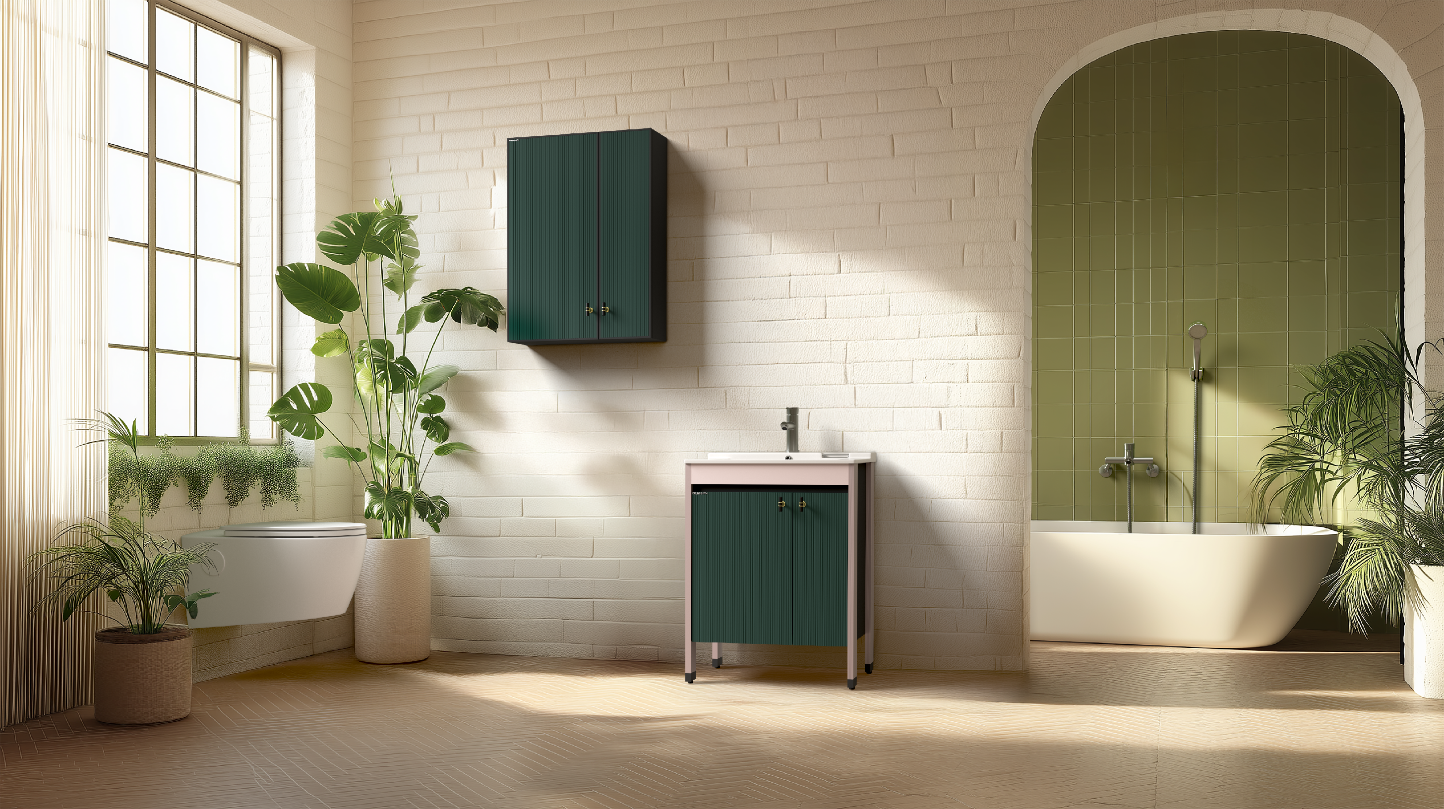 자연의 싱그러움을 담은 힐링 욕실 공간인 베르데(VERDE)